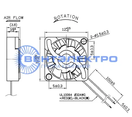 Габариты Sunon UF3C3-700